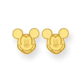 New Inverness Piercing 14k Gold Mickey Mouse Earrings  