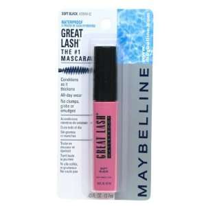 New   Maybelline Great Lash Waterproof Mascara Soft Blac 