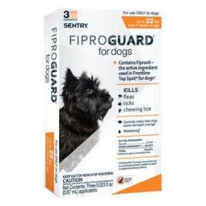  Sentry Fiproguard For Dogs Up To 22 lbs 3 Month Supply 