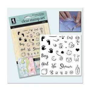  Inkadinkado Clear Peg Stamp Set, Baby with Embellishments 