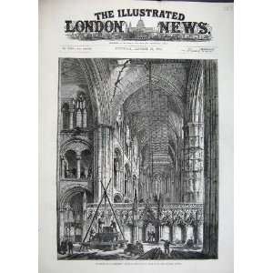   1883 Peterborough Cathedral Interior Architecture Art