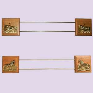  Intrepid International Wooden & Brass Ribbon Rack: Sports 