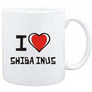  Mug White I love Shiba Inus  Dogs: Sports & Outdoors