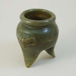 J1952_Chinese Han Dynasty Style 3 Legs Jade Cup Carving  