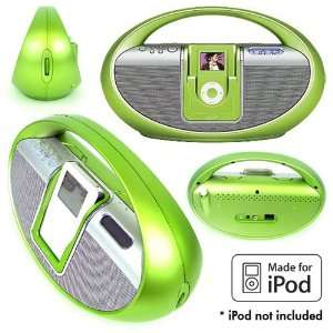  Digital Clock Radio with iPod Docking Station   Green: MP3 