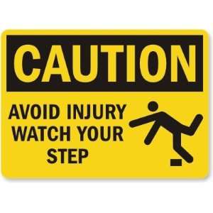  Caution Avoid Injury Watch Your Step (with trip graphic 