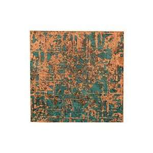  Lillypilly Azul Bamboo Embossed Patina Copper Sheet 3x3 