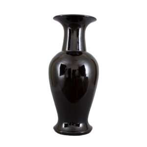  Black Majolica Decorative Vase Home Accessories, 14 x 14 x 