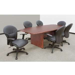  Sandia Boat Shape Conference Table 95x43 Mahogany: Office Products