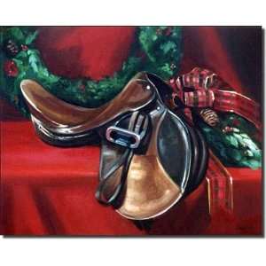 Holiday Saddle by Janet Crawford   Equine Horse Art Ceramic Accent 