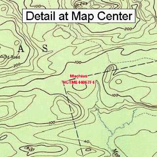  USGS Topographic Quadrangle Map   Machias, Maine (Folded 