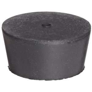 Plasticoid M29 1 Hole Tapered Natural Rubber Stopper, 1 1/16 Top 