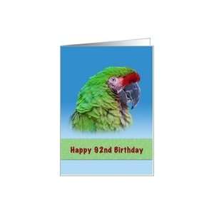  Birthday, 92nd, Green Parrot Card Toys & Games