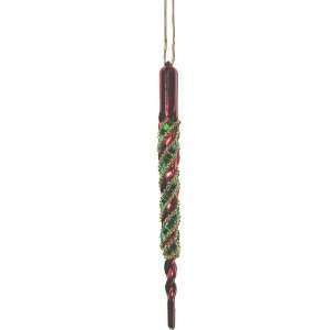   Mirror Beaded 7.5 Finial Christmas Ornaments: Home & Kitchen
