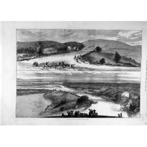  1875 Goodwood Races View Race Course Old Print