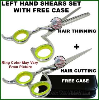 Lefty 5.5 Hair Cutting Thinning Scissor Set LEFT HAND  
