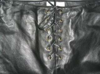 EUC Womens Hugo Buscati Black Leather Pants Size 4  
