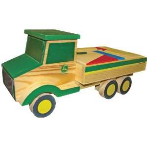  Learning Curve John Deere   Wooden Truck with Blocks: Toys 