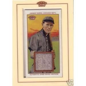 02 Topps JOHNNY EVERS 206 Relics Game Worn Jersey:  Sports 