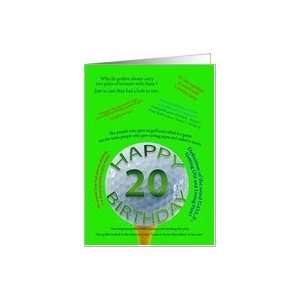 Golf Jokes 20th birthday card Card Toys & Games