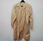 Conte di Roma Mens Long Tan/Brown Beige Trench Coat Size 42 5 Buttons