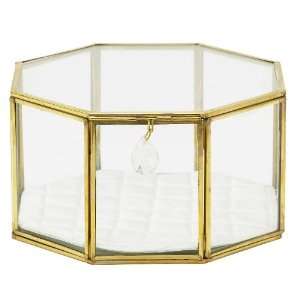 Lisbeth Dahl Glass with Brass Octagonal Box