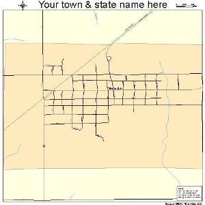  Street & Road Map of White City, Kansas KS   Printed 