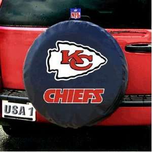  Kansas City Chiefs NFL Spare Tire Cover (Black) Sports 