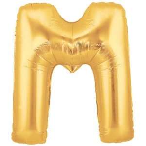  Large Letter M Gold Megaloons 40 Mylar Balloon Toys 
