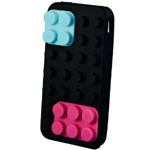  Lego style Silicone iPhone 4/4S Case   Black Cell Phones 