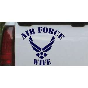 6in X 6.8in Navy    Air Force Wife Military Car Window Wall Laptop 