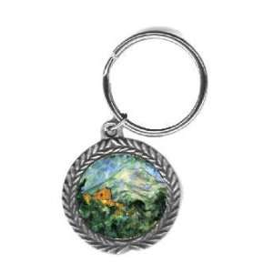  St Victoire And Chateau Noir By Paul Cezanne Pewter Key 