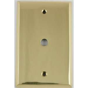  Polished Brass Cable Opening Wall Plate