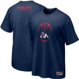  Nike Fresno State Bulldogs Navy Blue Team Issue T shirt 