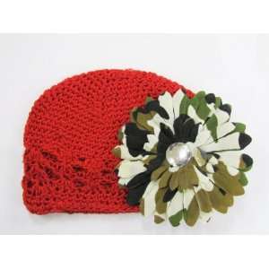  PepperLonely 3 in 1 Red Adorable Infant Beanie Kufi Hat 