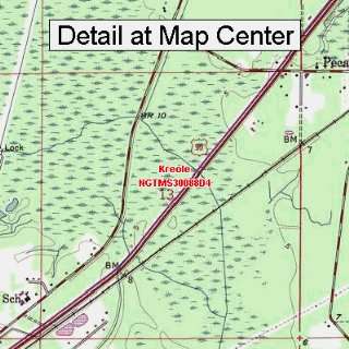 USGS Topographic Quadrangle Map   Kreole, Mississippi 