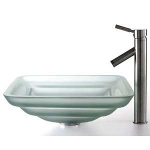  Clear Oceania Glass Sink and Sheven Faucet C GVS 930 19mm 