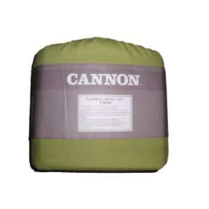  Cannon Flannel Twin Size Sheet Set Olive
