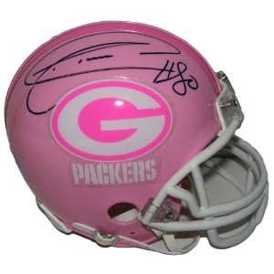Donald Driver Signed Mini Helmet   Pink   Autographed NFL Mini Helmets 