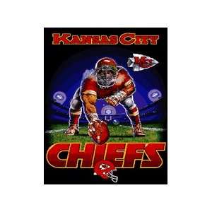   Kansas City Chiefs 3 Point Stance Afghan Blanket: Sports & Outdoors
