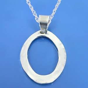  3.40 Grams 925 Sterling Silver Oval Pendant  