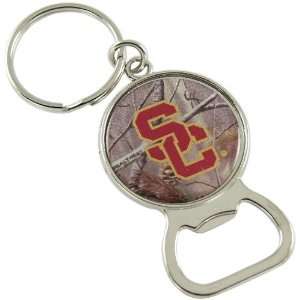 USC Trojans Real Tree Camo Bottle Opener Keychain:  Sports 