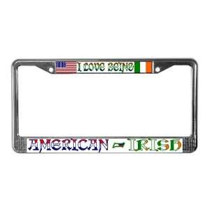 American Irish Ethnicity License Plate Frame by   