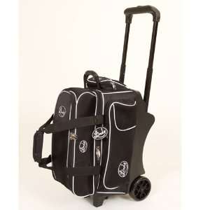  Linds Deluxe 2 Ball Roller Bowling Bag  Black: Sports 