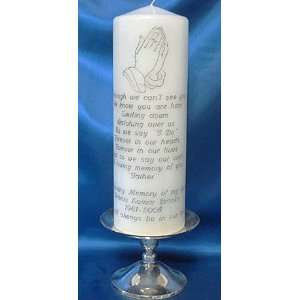  Memorial Candle   Hands in Prayer