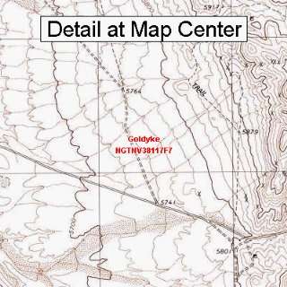 USGS Topographic Quadrangle Map   Goldyke, Nevada (Folded/Waterproof)