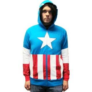  Captain America Fleece Letterman Jacket: Clothing