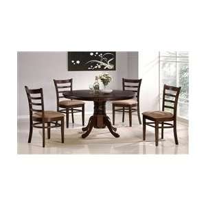  48 Round Wood Espresso Dining Set by Poundex Furniture & Decor