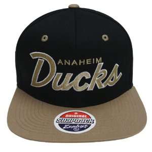    Anaheim Ducks Script Zephyr Snapback Cap Hat 