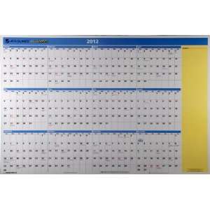   Planner, Large Wall, Blue/Yellow, 2012 (PM500B 28)